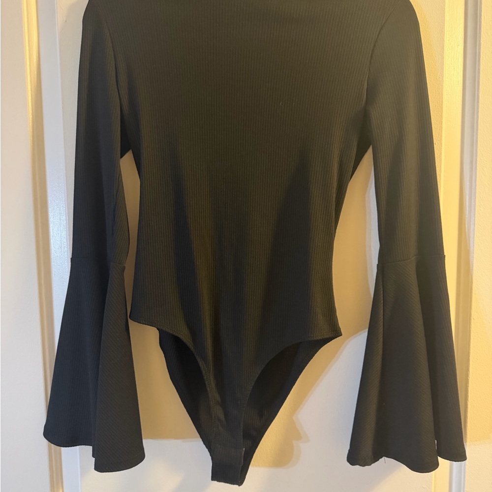Altar'd State black bodysuit with bell sleeves